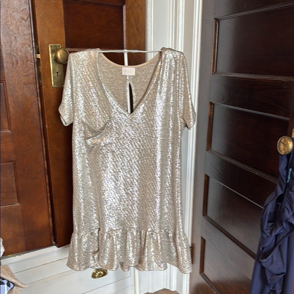 Karlie Shimmering Gold Mini dress - worn‎ a few times.